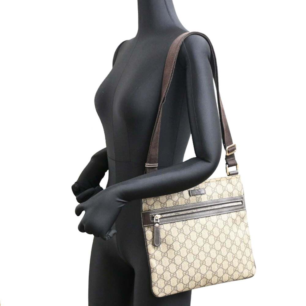 GUCCI Brown Coated Canvas Shoulder Bag - Picture 9 of 9